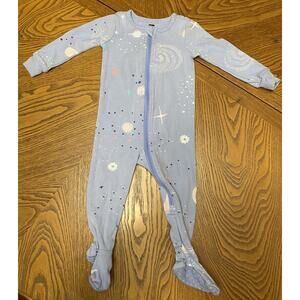 Tea Collection Baby Girl 3-6M Purple Stars Full Zip Sleeper Sleepwear